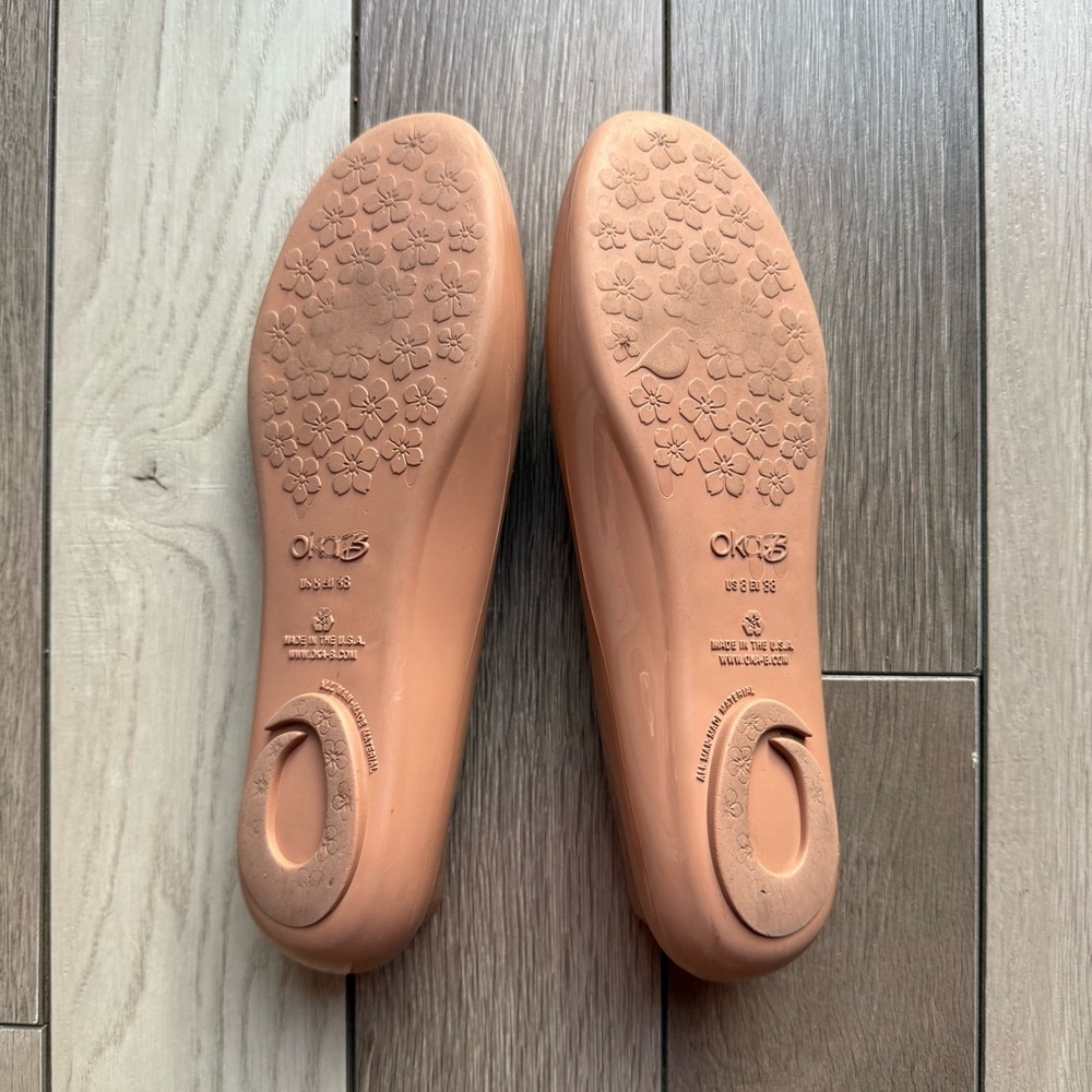 OKA b Tan and Blue Flats for Versatile Style - Picture 5 of 5